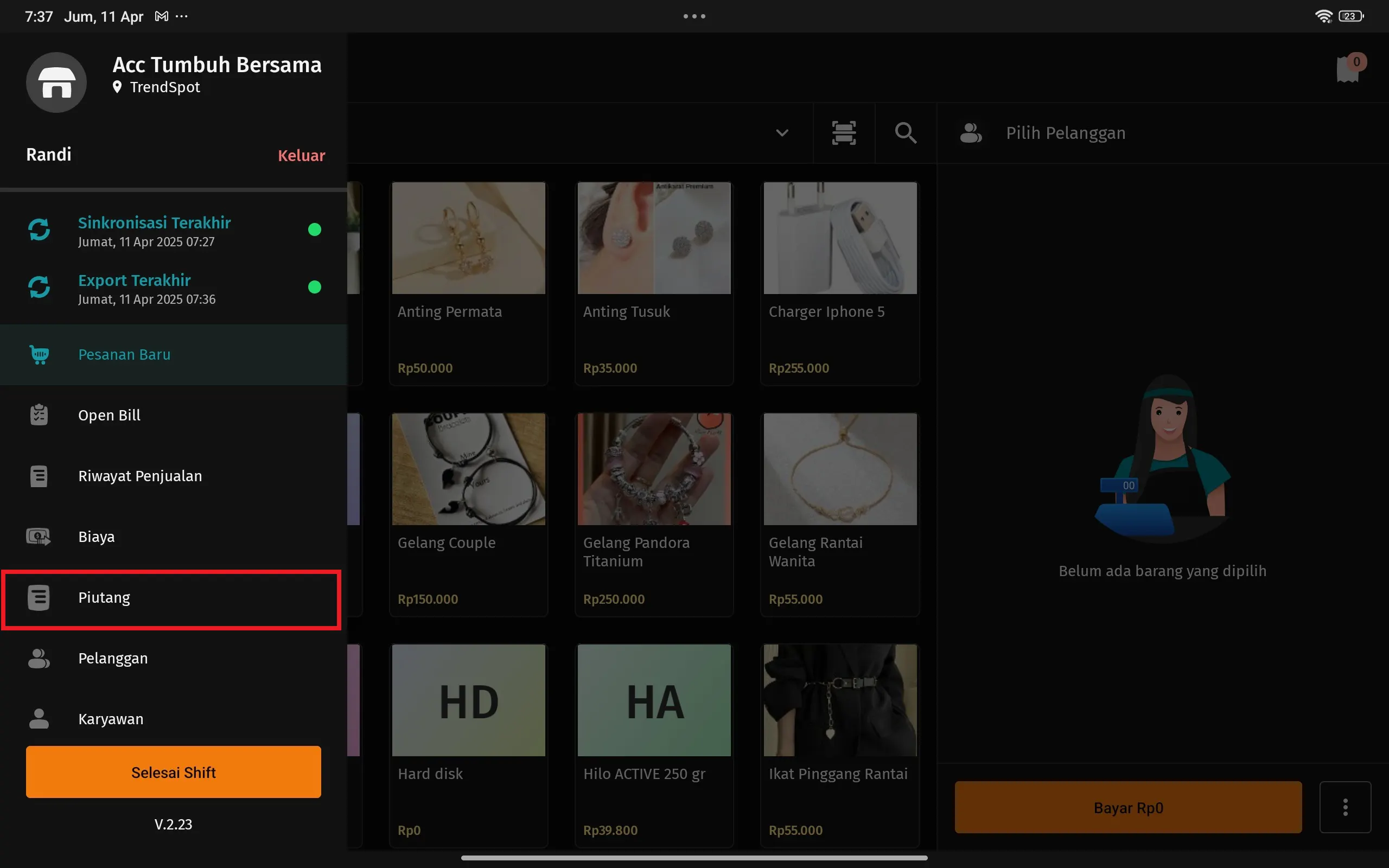 6 Transaksi Piutang pada Accurate POS